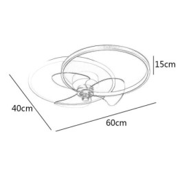 Luminária de teto estilo ventilador, luminária moderna estilo art déco