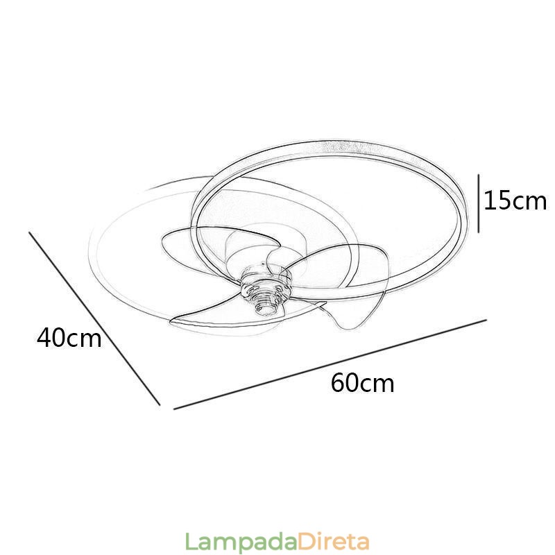 Luminária de teto estilo ventilador, luminária moderna estilo art déco