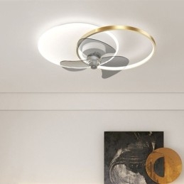 Luminária de teto estilo ventilador, luminária moderna estilo art déco