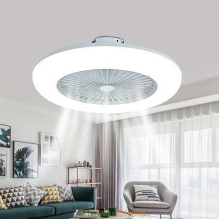Ventilador de teto Tricromático com controle remoto e 3 velocidades Ventilador de teto Tricromático com controle remoto e 3 velocidades