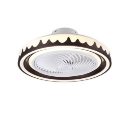 Luminária de teto redonda com ventilador de 3 velocidades e controle remoto