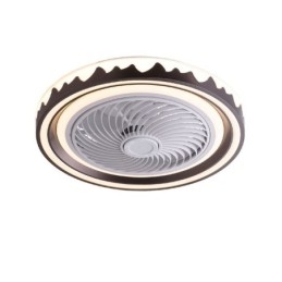 Luminária de teto redonda com ventilador de 3 velocidades e controle remoto