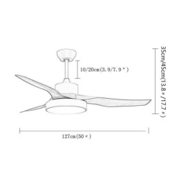 Ventilador de Teto com Controle Remoto 3 Pás