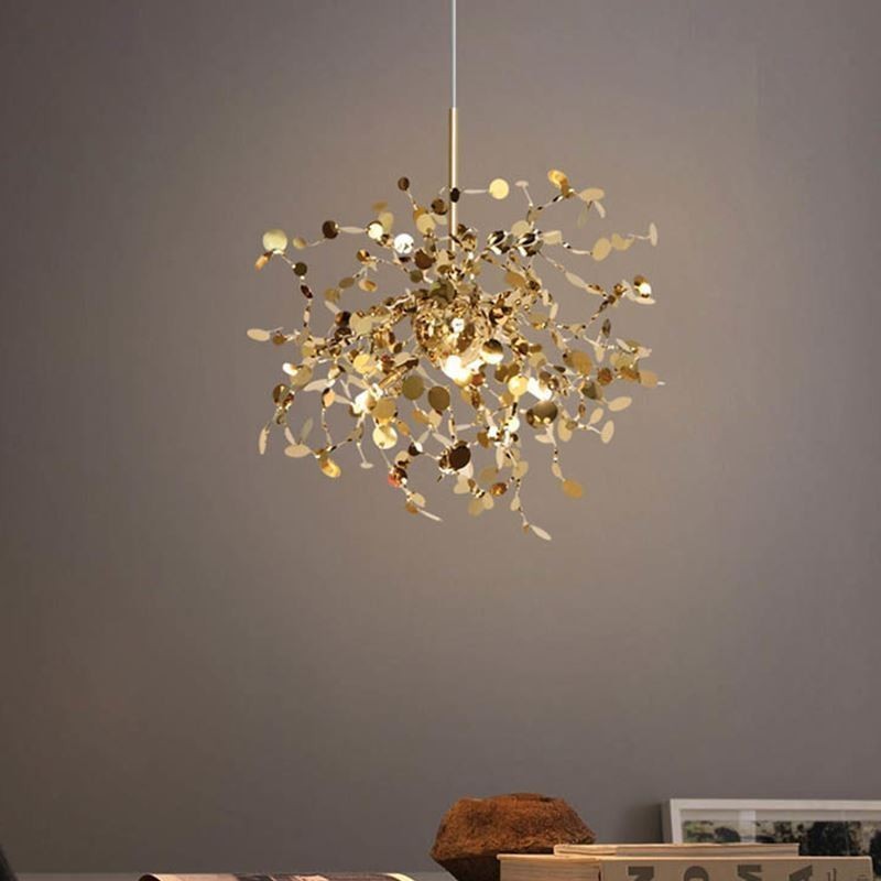 3 luzes lustre luz aço inoxidável pingente iluminação teto luminária
