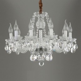 Lustre de cristal transparente europeu de luxo decorativo luz de teto
