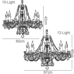Lustre de cristal transparente europeu de luxo decorativo luz de teto