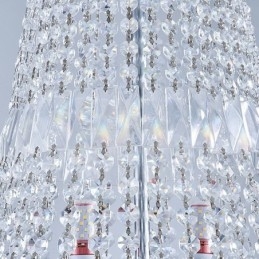 Lustre de cristal retrô americano de luxo com luz de teto de cristal com 18 luzes