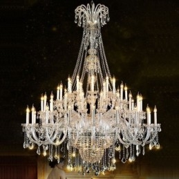 Lustre de cristal europeu decoração de cristal luz de teto com 65 luzes