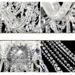 Lustre de cristal europeu decoração de cristal luz de teto com 65 luzes
