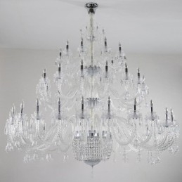 Lustre de cristal europeu decoração luz de teto com 50 luzes