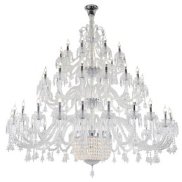 Lustre de cristal europeu decoração luz de teto com 50 luzes