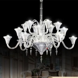 Lustre de cristal europeu decoração luz de teto com 18 luzes