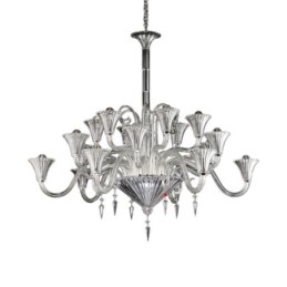 Lustre de cristal europeu decoração luz de teto com 18 luzes