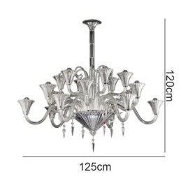 Lustre de cristal europeu decoração luz de teto com 18 luzes