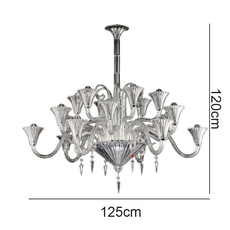 Lustre de cristal europeu decoração luz de teto com 18 luzes