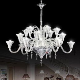 Lustre de cristal europeu decoração luz de teto com 18 luzes