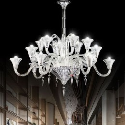 Lustre de cristal europeu decoração luz de teto com 18 luzes