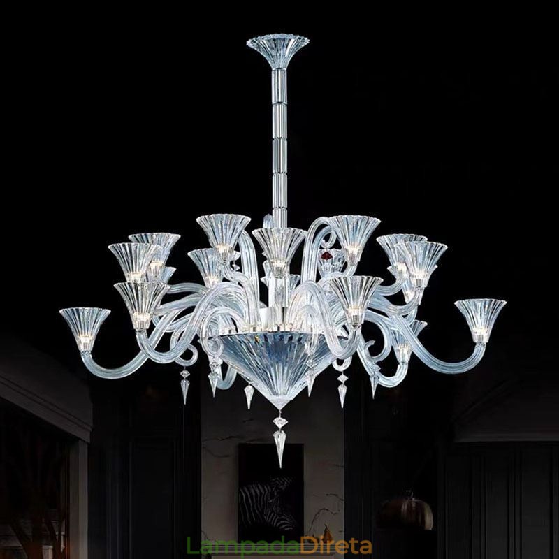 Lustre de cristal europeu decoração luz de teto com 12 luzes