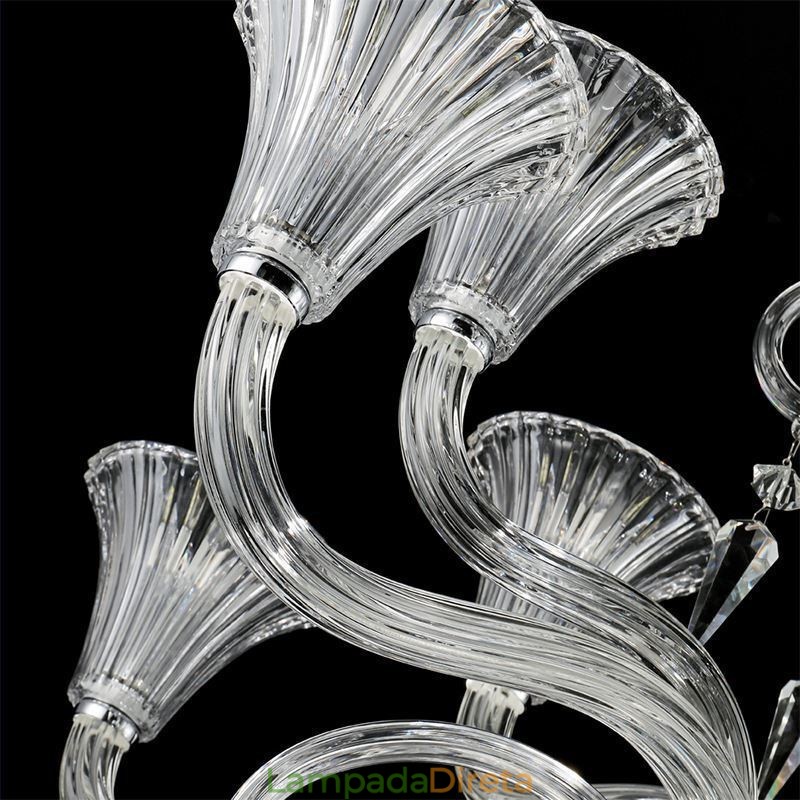 Lustre de cristal europeu decoração luz de teto com 12 luzes