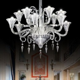Lustre de cristal europeu decoração luz de teto com 12 luzes