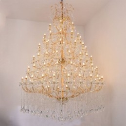 Lustre de cristal de luxo decoração luz de teto com 96 luzes