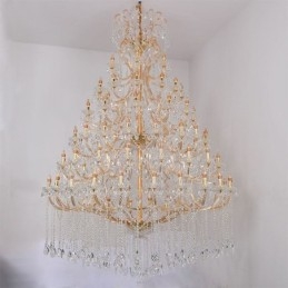Lustre de cristal de luxo decoração luz de teto com 96 luzes
