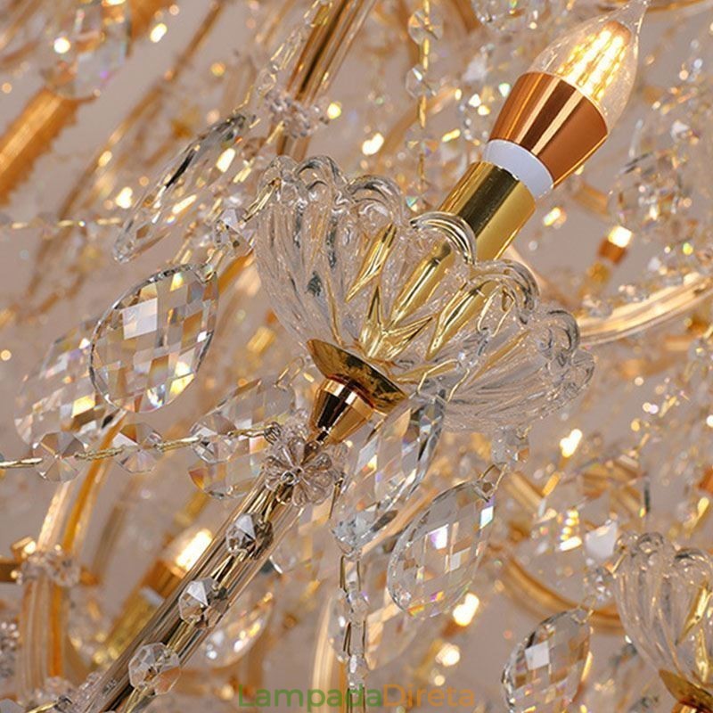 Lustre de cristal de luxo decoração luz de teto com 96 luzes