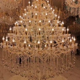 Lustre de cristal de luxo decoração luz de teto com 96 luzes