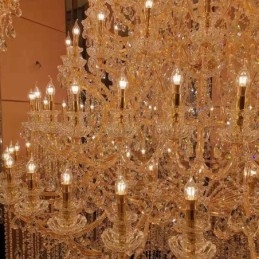 Lustre de cristal de luxo decoração luz de teto com 96 luzes