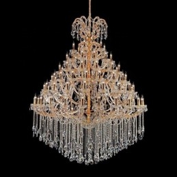 Lustre de cristal de luxo decoração luz de teto com 96 luzes