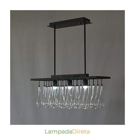 Lustre de metal com pintura de cristal contemporâneo moderno Lustre de metal com pintura de cristal contemporâneo moderno