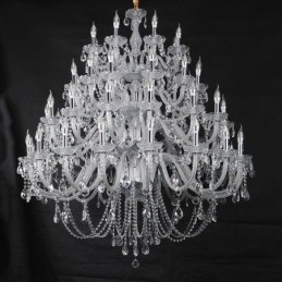 Lustre de cristal europeu, luminária de teto com 53 luzes