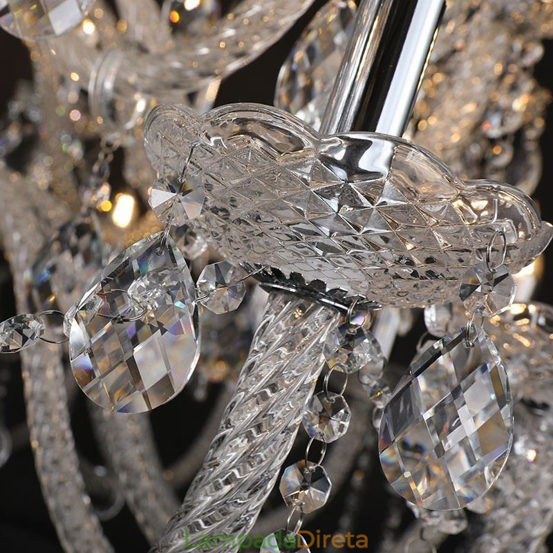 Lustre de cristal europeu, luminária de teto com 53 luzes