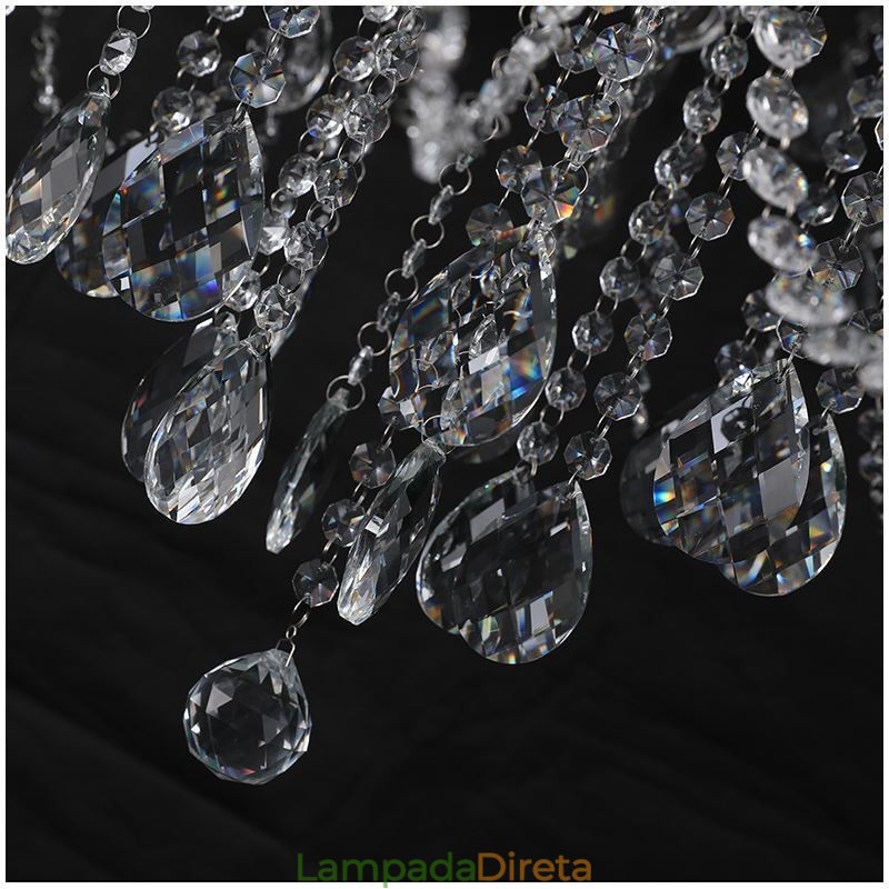 Lustre de cristal europeu, luminária de teto com 53 luzes