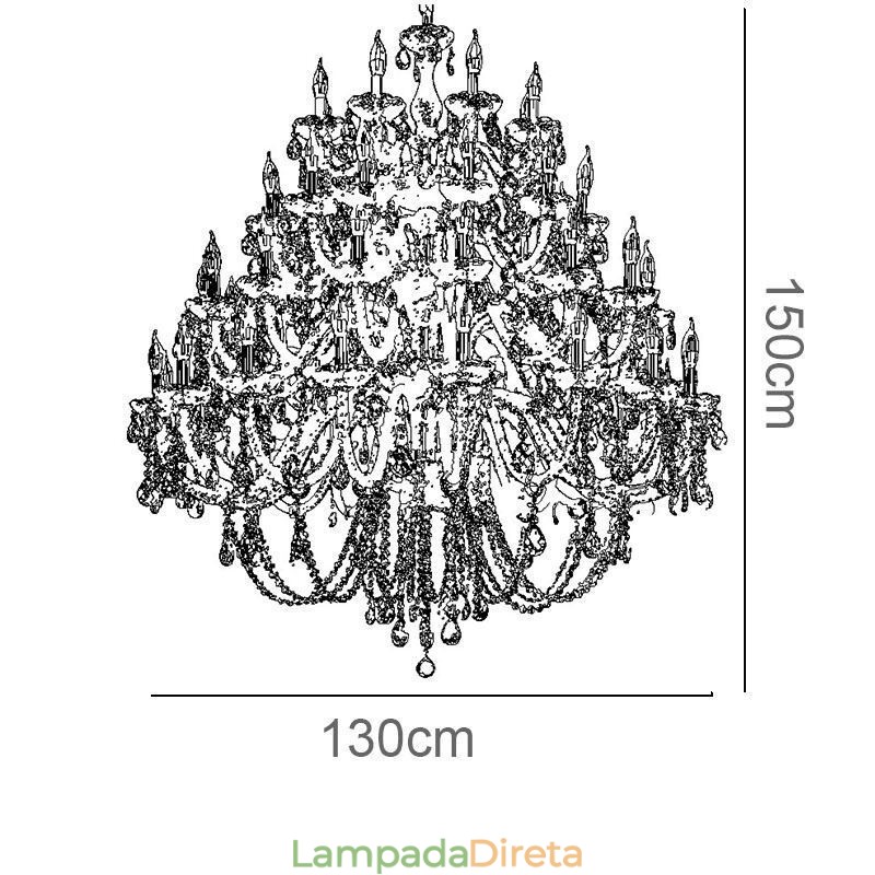 Lustre de cristal europeu, luminária de teto com 53 luzes