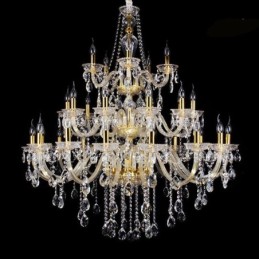 Lustre de cristal de luxo decoração luz de teto com 32 luzes