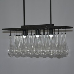 Lustre de metal com pintura de cristal contemporâneo moderno