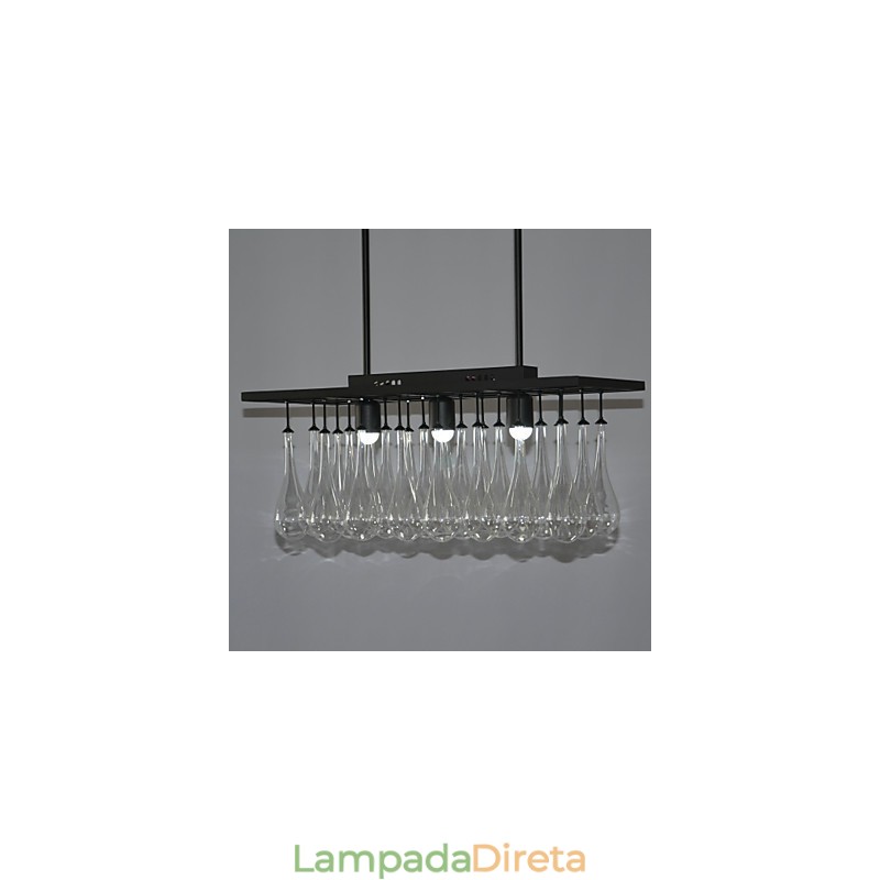 Lustre de metal com pintura de cristal contemporâneo moderno