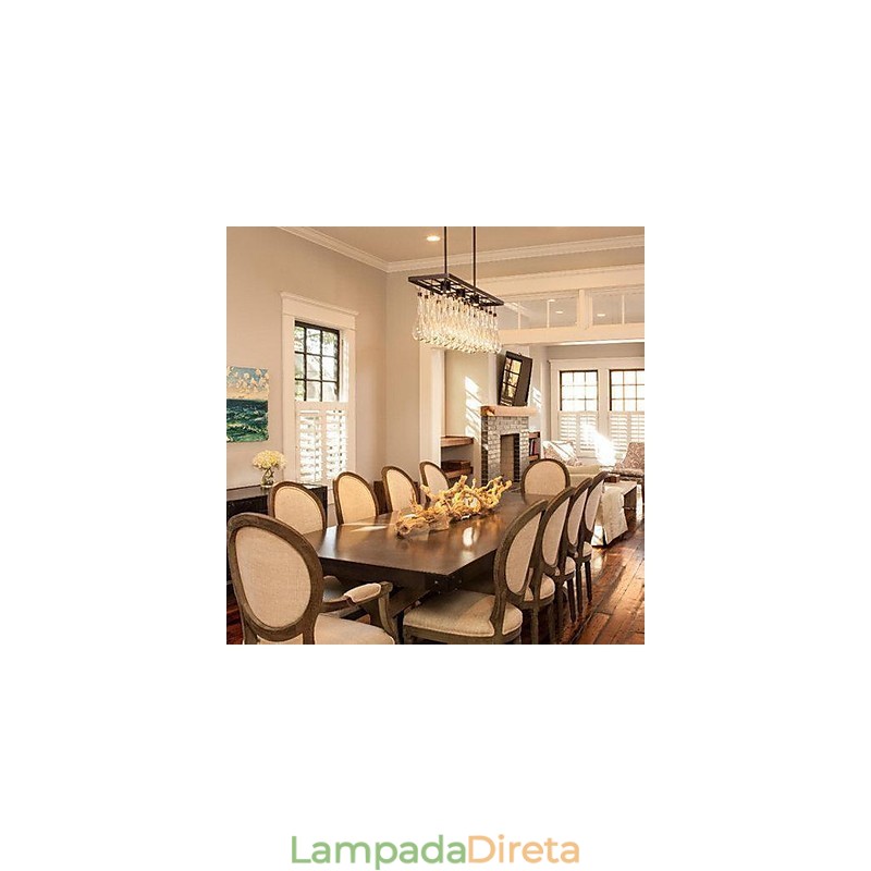 Lustre de metal com pintura de cristal contemporâneo moderno