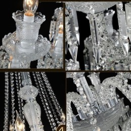 Lustre de cristal europeu, luminária de teto com 48 luzes