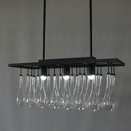 Lustre de metal com pintura de cristal contemporâneo moderno