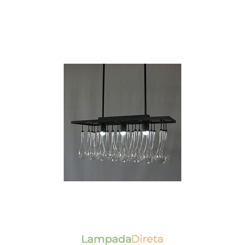 Lustre de metal com pintura de cristal contemporâneo moderno