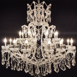 Lustre de cristal europeu decoração luz de teto com 24 luzes