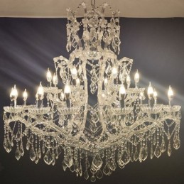 Lustre de cristal europeu decoração luz de teto com 24 luzes