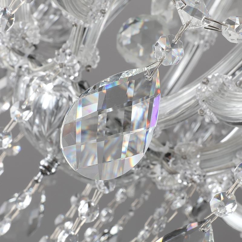 Lustre de cristal europeu decoração luz de teto com 24 luzes