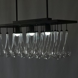 Lustre de metal com pintura de cristal contemporâneo moderno
