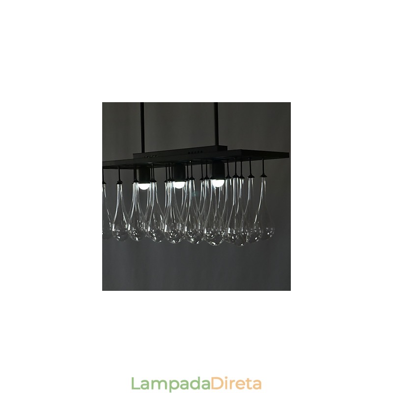 Lustre de metal com pintura de cristal contemporâneo moderno
