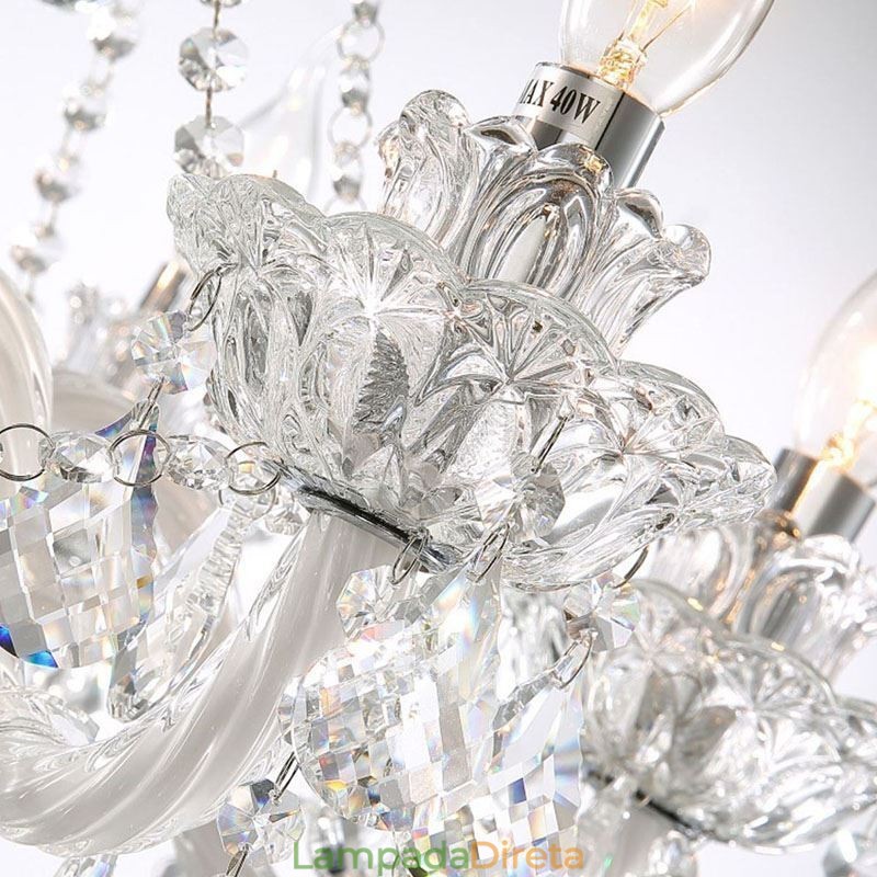Lustre de cristal europeu com 32 luzes, decoração de luxo, luz de teto