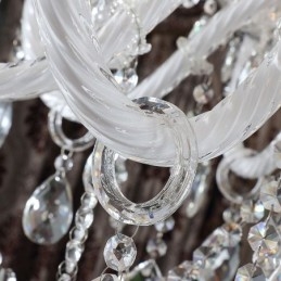 Lustre de cristal europeu com 32 luzes, decoração de luxo, luz de teto