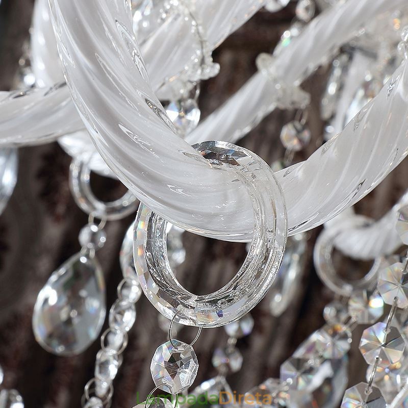 Lustre de cristal europeu com 32 luzes, decoração de luxo, luz de teto
